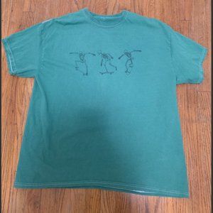 Green Skateboard Skeleton shirt